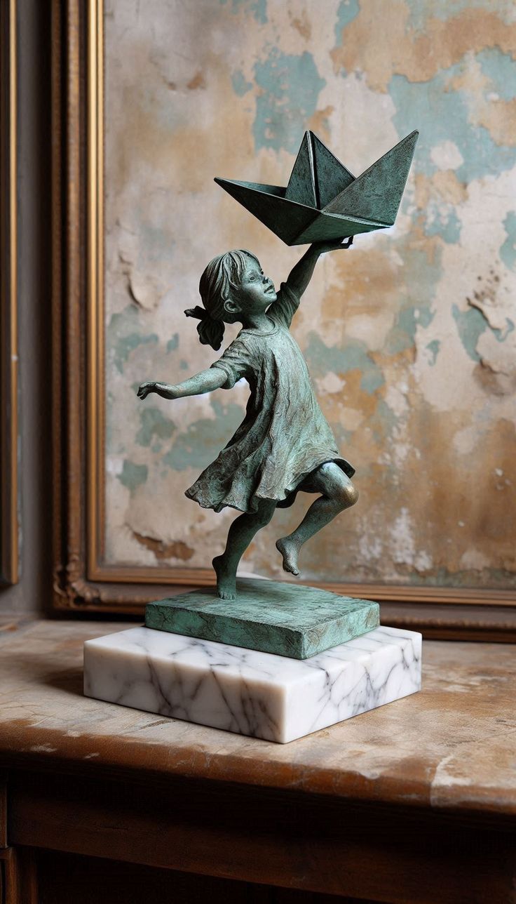 Sculpture artwork created with different materials