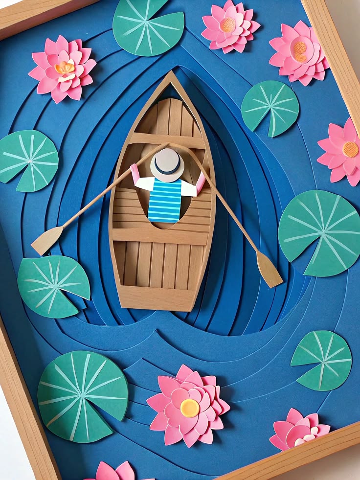 Handmade paper crafts with creative shapes and designs