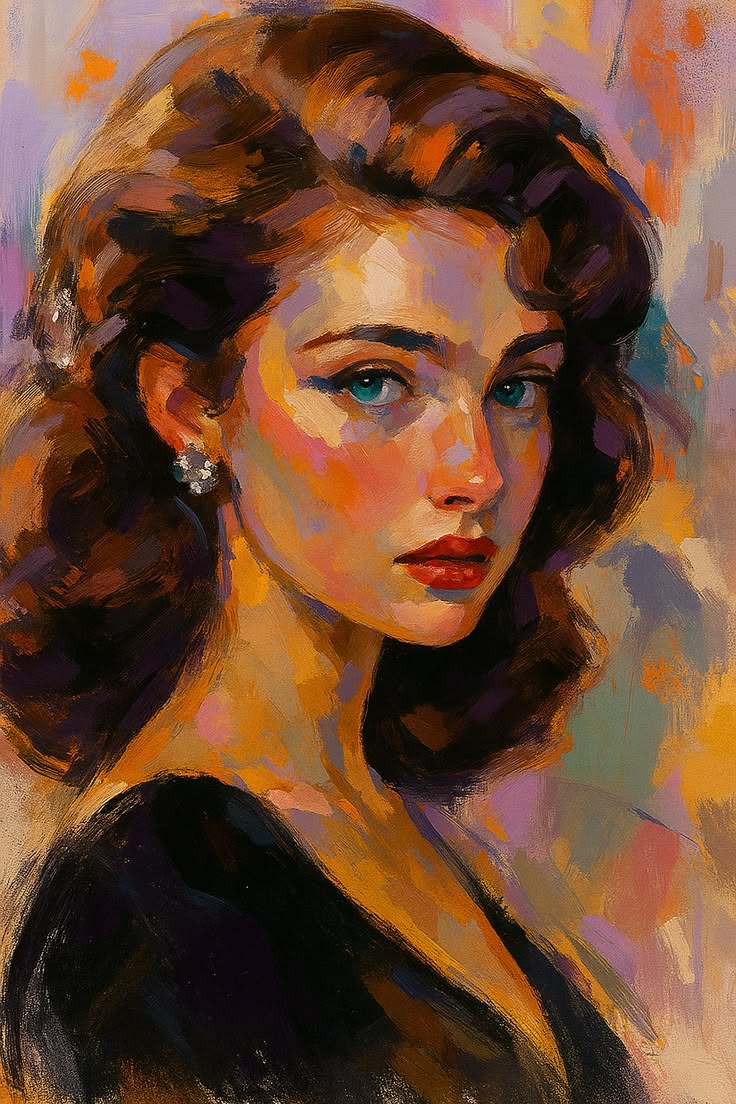 Stylized digital portrait illustration with vibrant colors